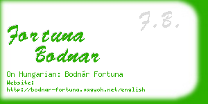 fortuna bodnar business card